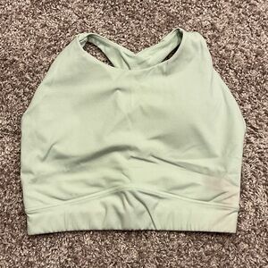 Alphalete Soft Green AlphaluX Sports Bra, Size XS